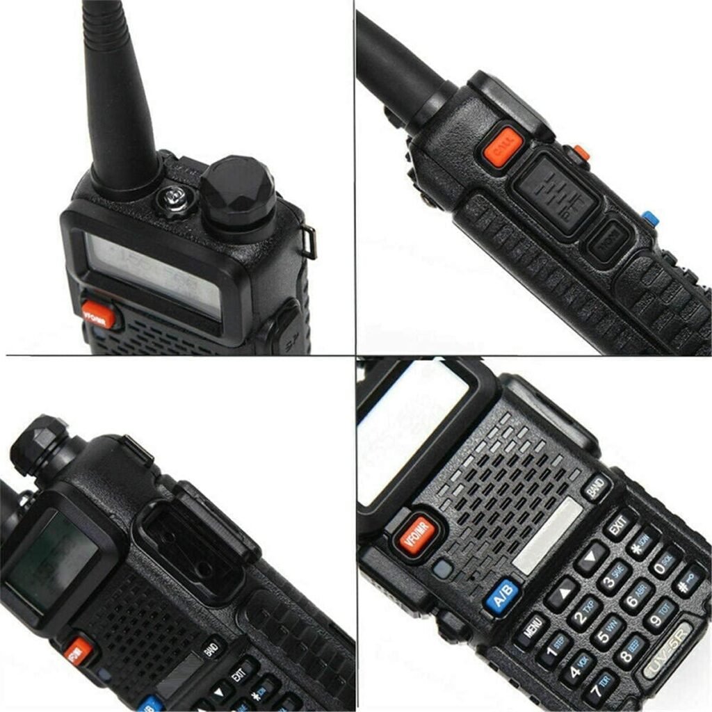 Baofeng UV-5R Two Way Radio Handheld Ham Radio Dual Band Walkie Talkie(2PACK, Black)