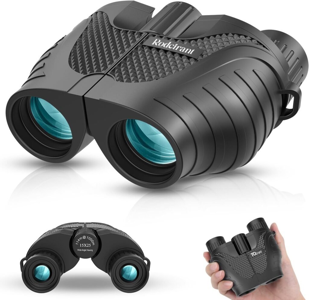 Binoculars 15x25 for Adults,Waterproof Binoculars with Low Light Night Vision, Durable  Clear Binoculars for Sightseeing,Concerts and Bird Watching