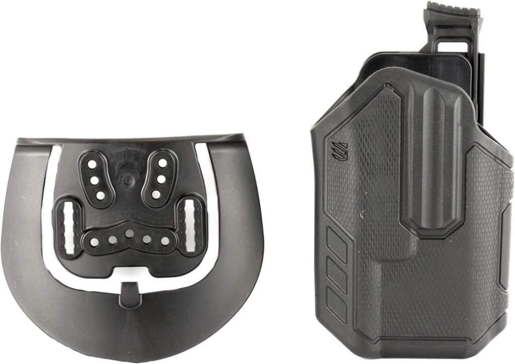 BLACKHAWK 419002BBR Omnivore MultiFit Stream Light TLR 1/2 Light Bearing Holster, Right, Black, One Size