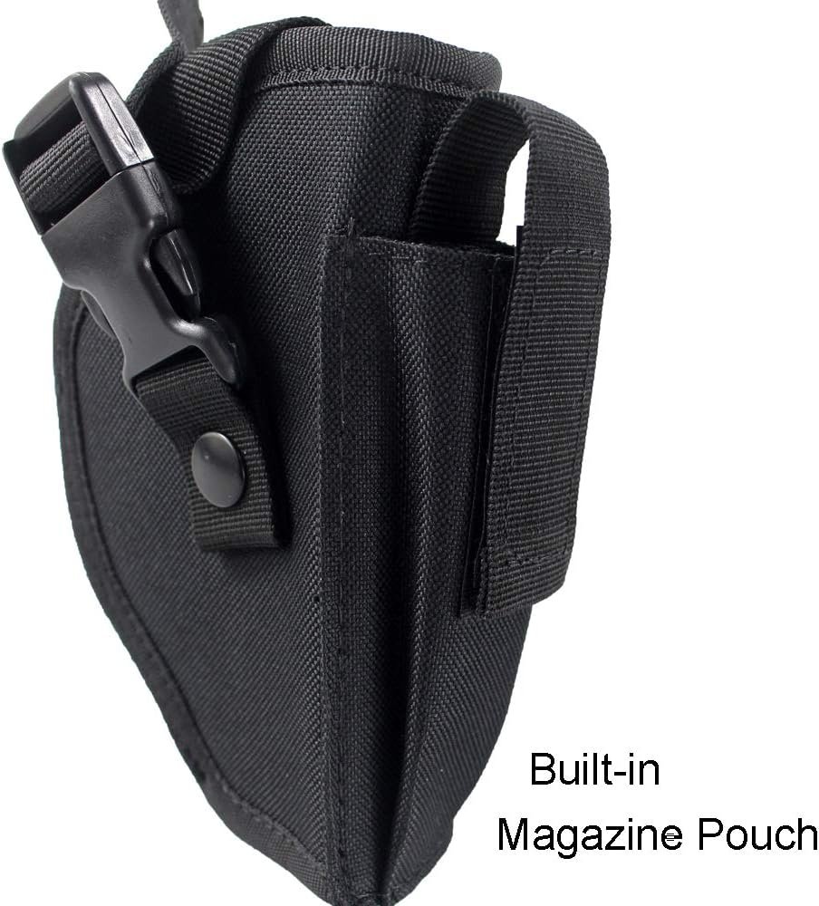 Depring Tactical Belt Holster with Mag Pouch Universal Outside The Waistband Holster Black