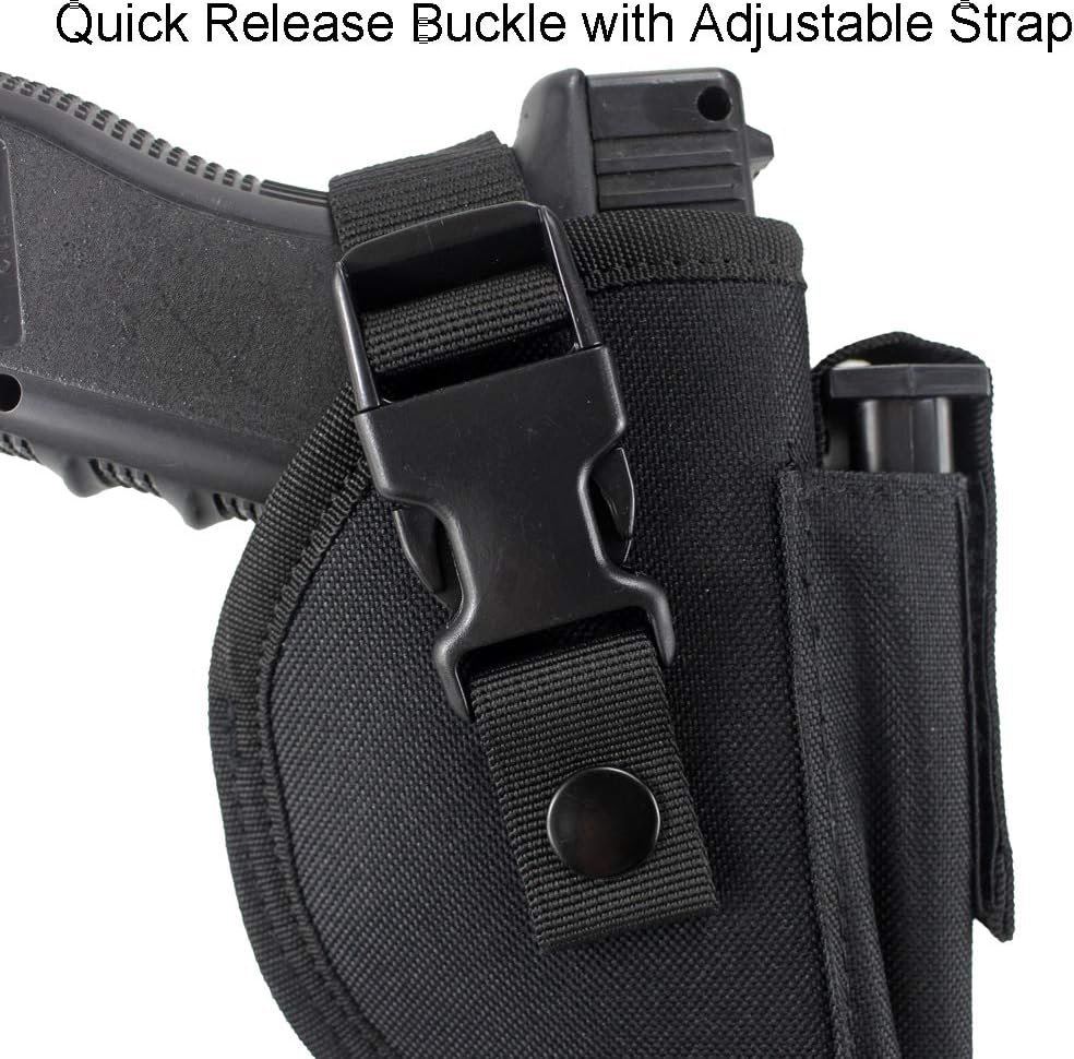 Depring Tactical Belt Holster with Mag Pouch Universal Outside The Waistband Holster Black