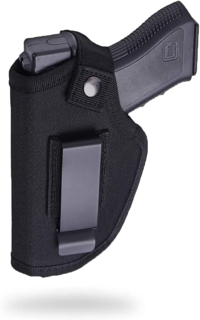 Fonrroni Concealed Carry Holster, Universal Holster, Inside The Waistband Bundle, Holster for Man/Woman Fits Right Hand and Left, Compact Subcompact Handguns, Black