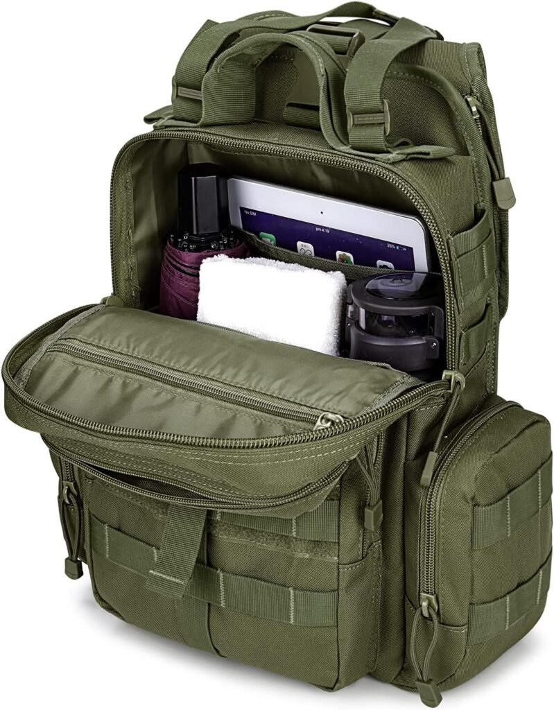 G4Free Tactical EDC Sling Bag Backpack with Pistol Holster Military Shoulder Backpack for Concealed Carry