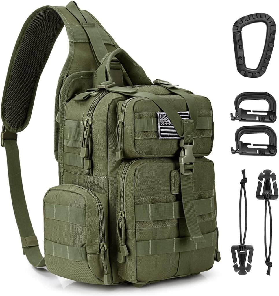 G4Free Tactical EDC Sling Bag Backpack with Pistol Holster Military Shoulder Backpack for Concealed Carry