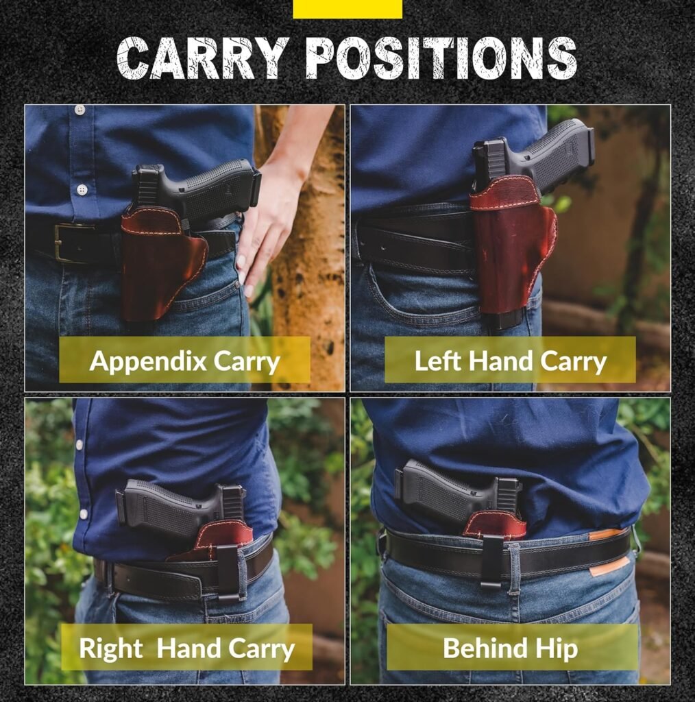 Gun Holsters for Men/Women, 380 Holster for Pistols, Universal Airsoft Right/Left, IWB/OWB 9mm Holsters for Concealed Carry, Fits Glock, MP Shield Similar Handgun