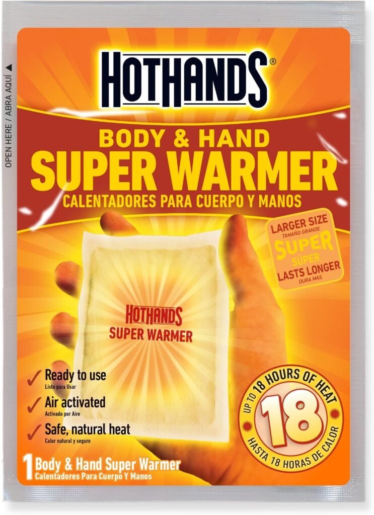 HotHands Body  Hand Super Warmers - Long Lasting Safe Natural Odorless Air Activated Warmers - Up to 18 Hours of Heat - 40 Individual Warmers