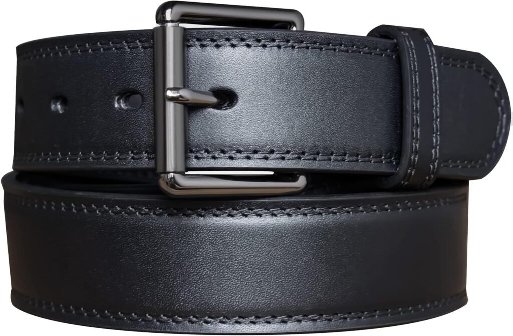 Leather Gun Belts for Men Concealed Carry Heavy Duty with Reinforced Core Belts for Men CCW Belt