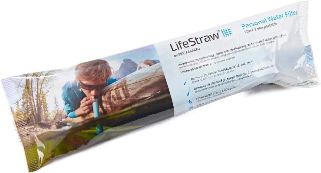 LifeStraw Personal Water Filter for Hiking, Camping, Travel, and Emergency Preparedness