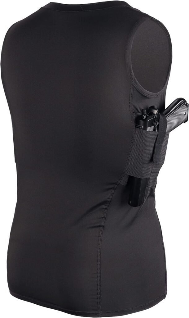 lilcreek Scoop Neck Conceal Carry Shirts for Men,Concealed Carry Gun Holster Men, Undercover Concealed Carry Clothing
