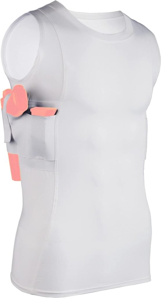 lilcreek Scoop Neck Conceal Carry Shirts for Men,Concealed Carry Gun Holster Men, Undercover Concealed Carry Clothing