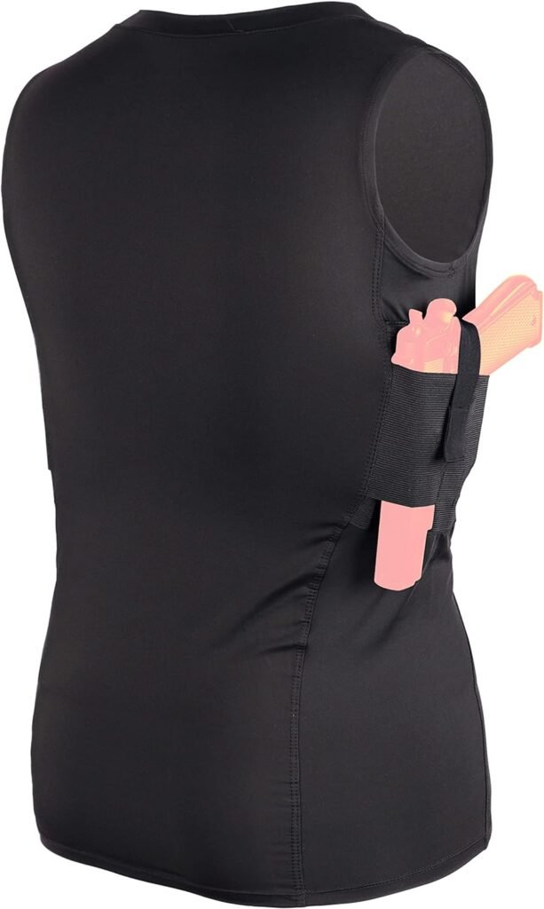 lilcreek Scoop Neck Conceal Carry Shirts for Men,Concealed Carry Gun Holster Men, Undercover Concealed Carry Clothing