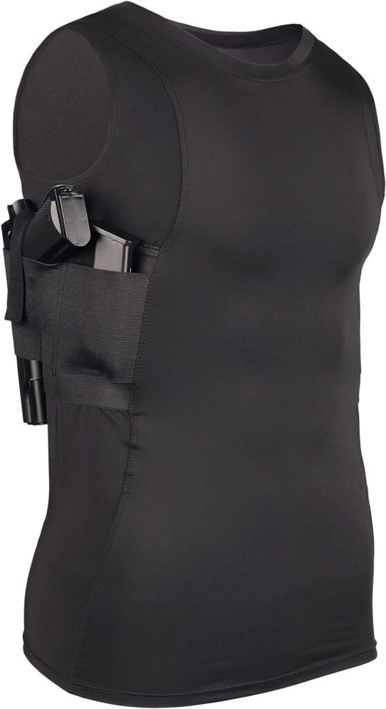 lilcreek Scoop Neck Conceal Carry Shirts for Men,Concealed Carry Gun Holster Men, Undercover Concealed Carry Clothing