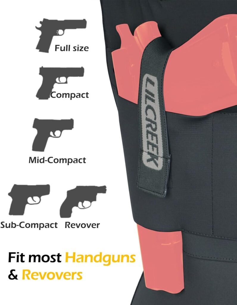 lilcreek Scoop Neck Conceal Carry Shirts for Men,Concealed Carry Gun Holster Men, Undercover Concealed Carry Clothing