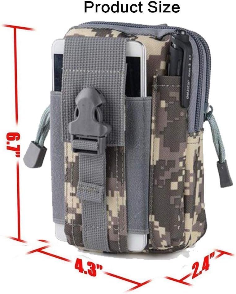 Outdoor Tactical Holster Military Molle Hip Waist Belt Bag Wallet Pouch Purse Phone Case for Compact Subcompact Pistols Guns Concealed Carry Waist Pack/Holster