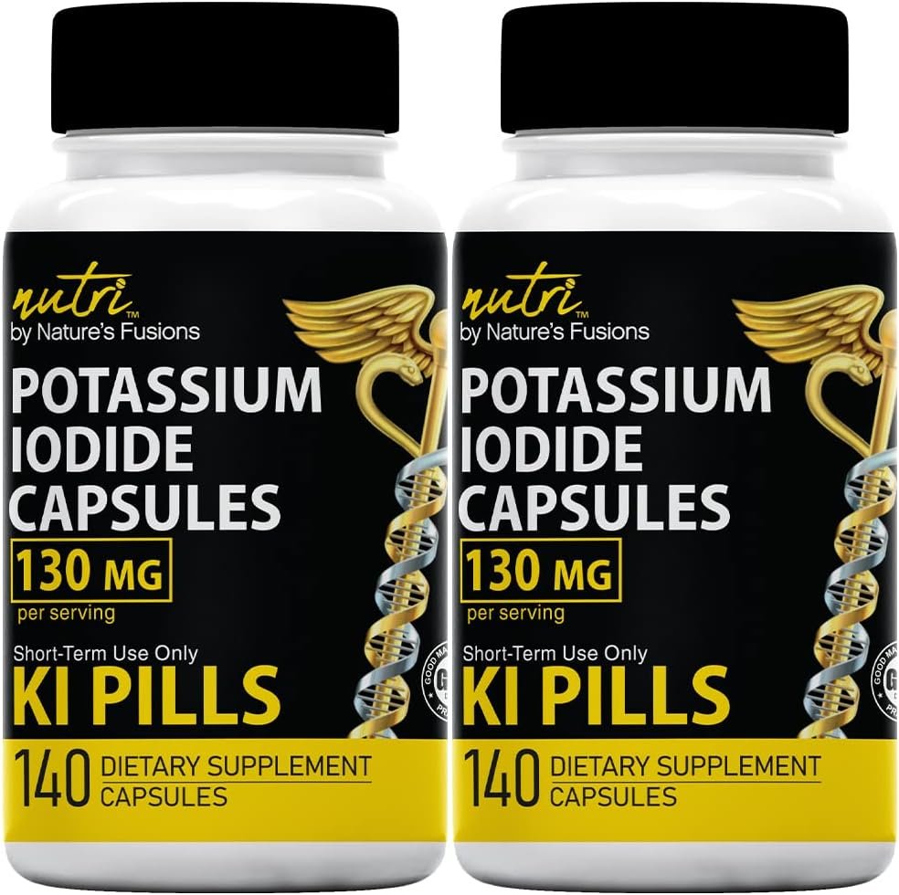 Potassium Iodide Tablets (5 Pack) 130mg - 700 Tablets EXP 10/2033 - Iodine Tablets - Potassium Iodine Pills - YODO Naciente - KI Pills - Potassium Iodine Tablets - Yoduro de Potasio - by Nutri