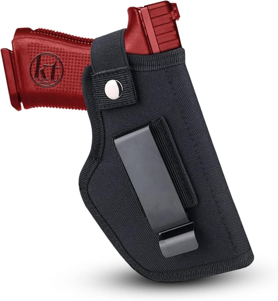 Universal Gun Holster for Men  Women, IWB/OWB Waist Belt Pistol Holster for Glock 380 9mm Gun Holster for Concealed Carry Handgun Right/Left Hand Draw